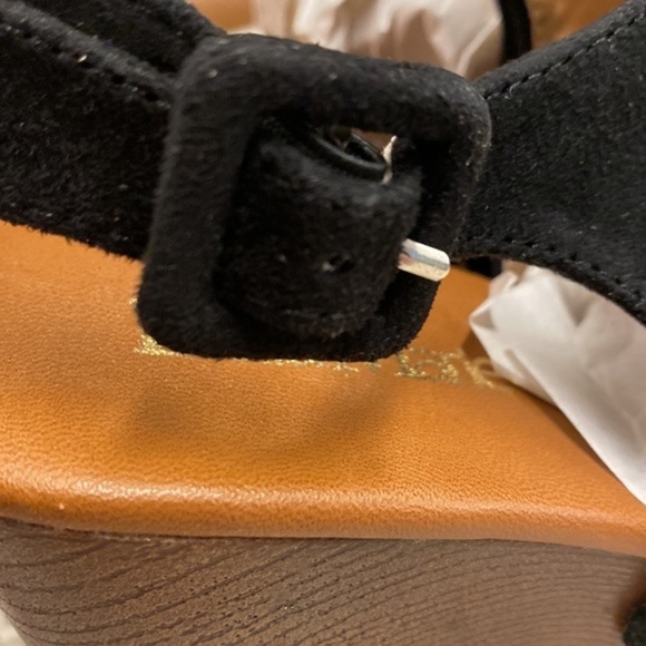 Black Sling-back Wedges size 6.5 💋 - Picture 5 of 6